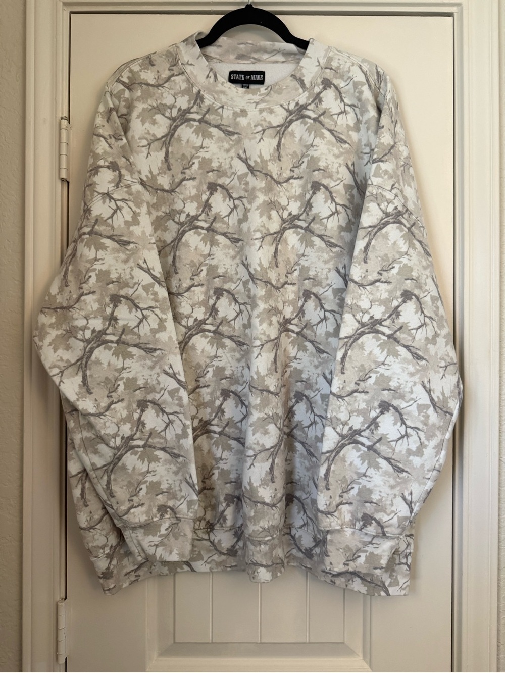 Camo-Print Crewneck Sweatshirt